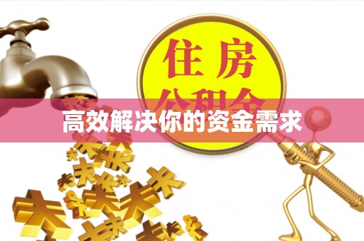 营山高效解决你的资金需求