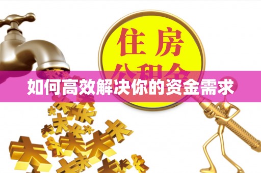 营山如何高效解决你的资金需求